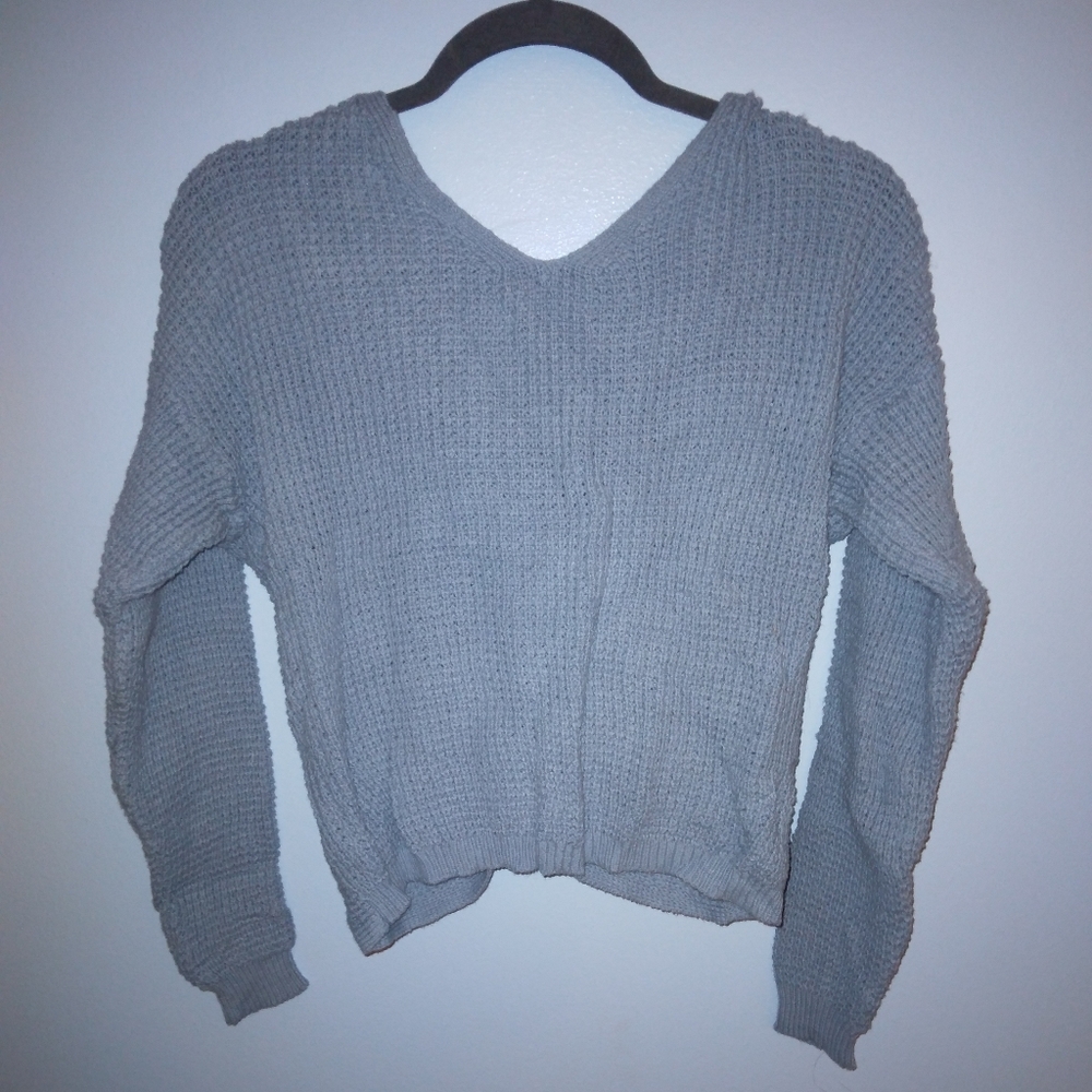 Light Blue V-Neck Sweater
